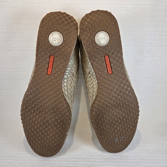 Cole Haan Oxford Sneakers Leather Woven Metallic Beige Women's 10 AA - Picture 13 of 13